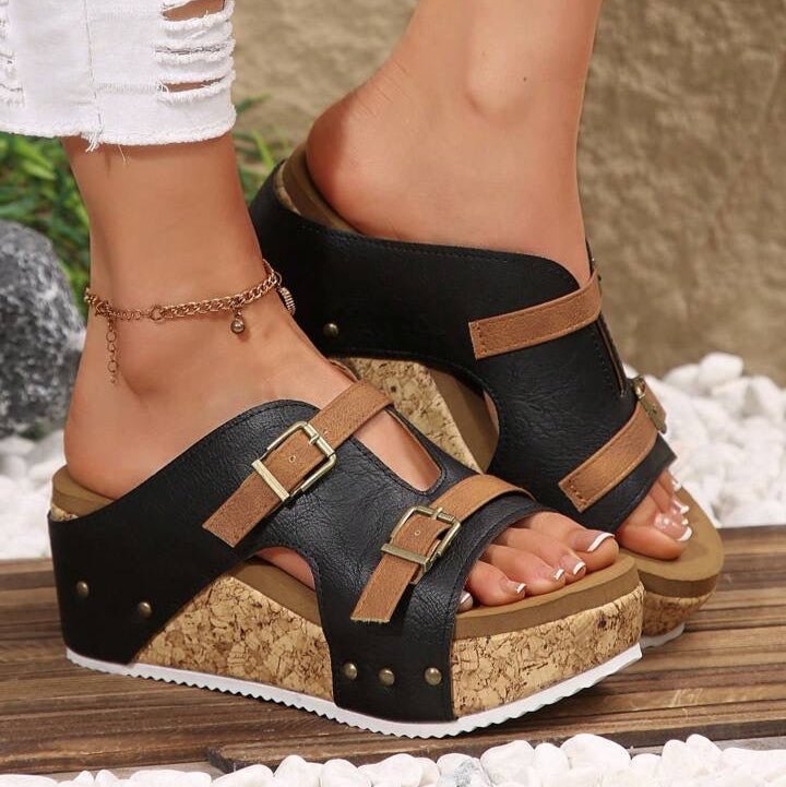 Zeniva™ – Elegante Orthopädische Keilsandalen - Stilvivo™