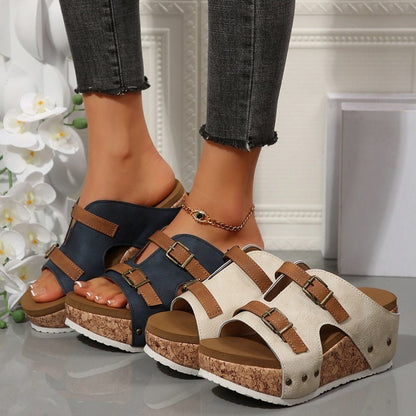 Zeniva™ – Elegante Orthopädische Keilsandalen - Stilvivo™