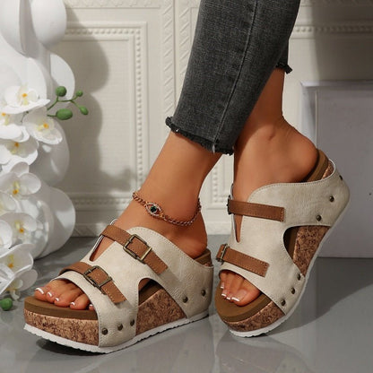 Zeniva™ – Elegante Orthopädische Keilsandalen - Stilvivo™